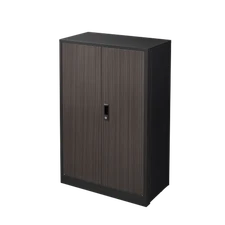 Metal Storage Cabinet of Folding, with Locking Doors and Adjustable Shelf, Black