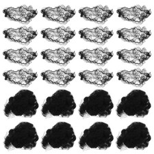 100 Pcs Invisible Hair Holder Bun Cover for Lace Net Elastic Cap