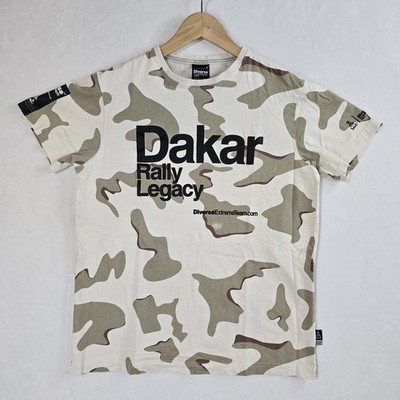 Dakar Rally Legacy Mens M Diverse Extreme Team Off-Road Racing Camo T-Shirt Tee