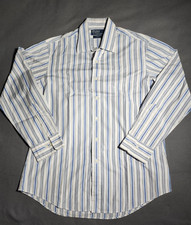 Polo Ralph Lauren Shirt Men Size 16 Curham Classic Fit White Striped Button Up