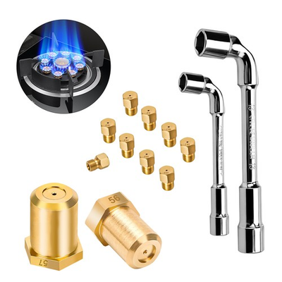 #ad 11PCS Range LP Conversion Kit Brass Nozzle Natural Gas to Propane for Frigidaire $16.98