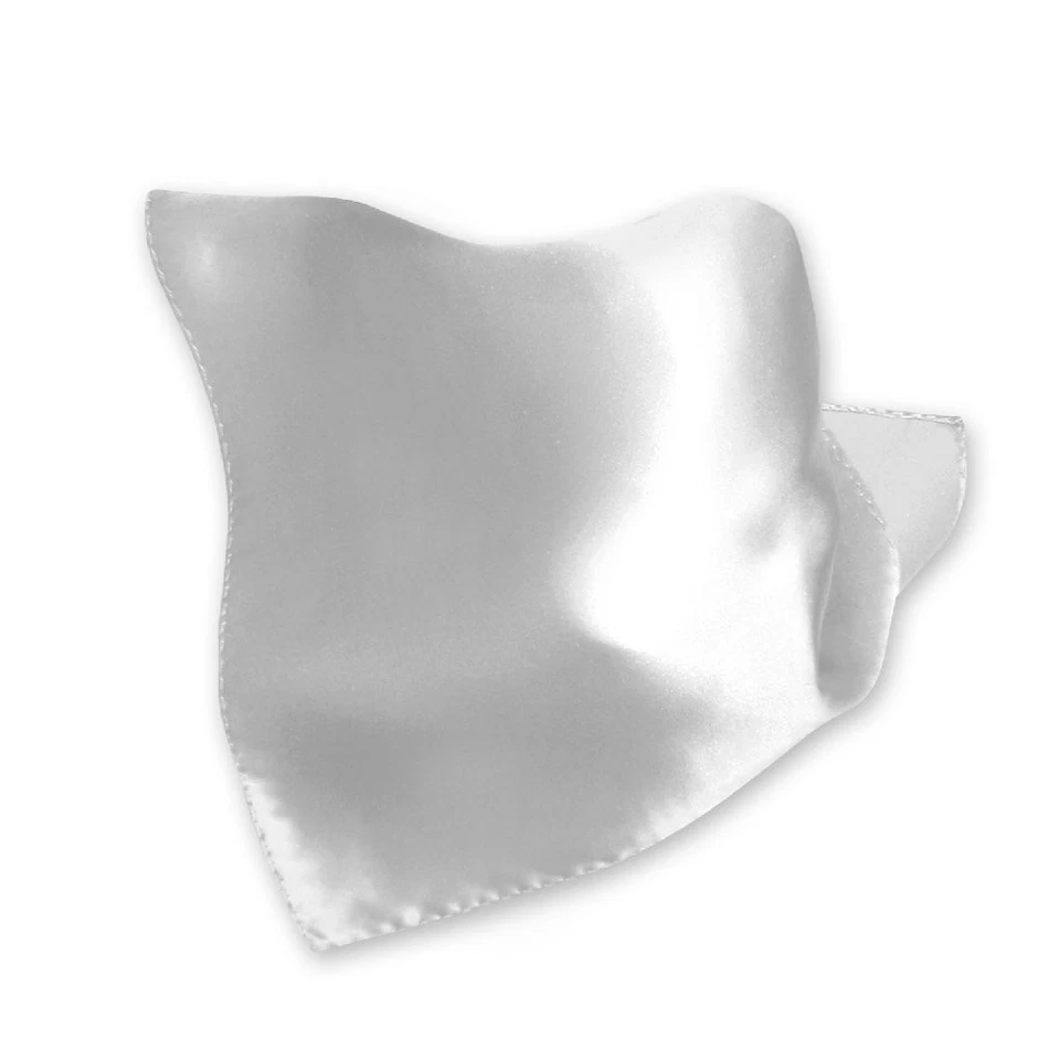 Conjunto de corbata de cuello y chaleco de vestir de seda liso color gris plateado Biagio para hombre S Foto 4 de 4