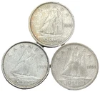 1943, 1954 & 1959 Canada Silver Dime Lot – 80% Silver Canadian 10 Cent Coins