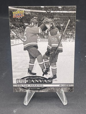 2025-26 COLTON PARAYKO UPPER DECK SERIES 2 CANVAS BLACK VARIATION SSP #C-179