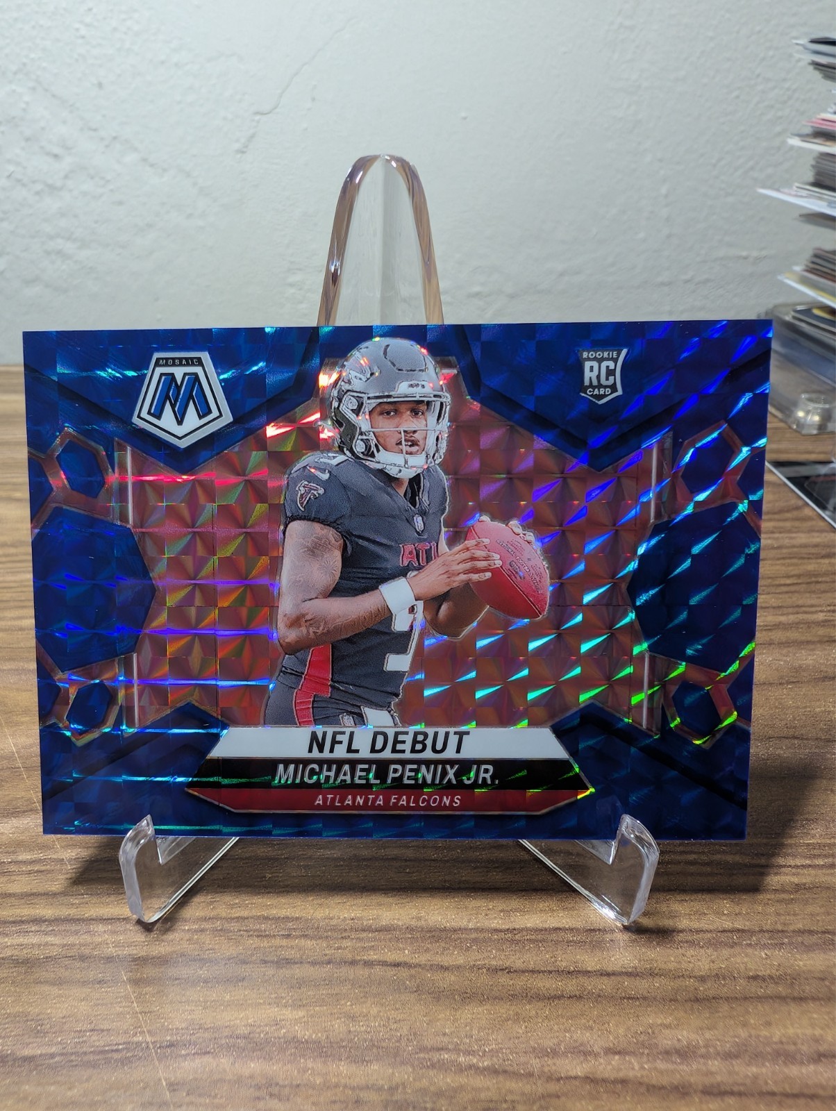 2024 Panini Mosaic Michael Penix Jr. Debut Blue Prizm /99 RC Rookie #275