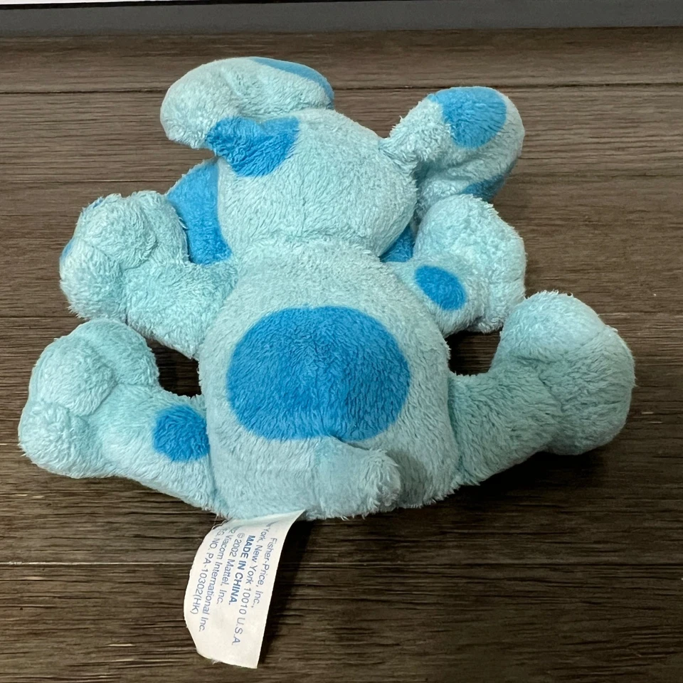 Juguete de peluche Fisher Price 2002 de perro de peluche azul manchado cachorro Blues Clues Foto 4 de 4