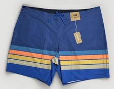 NWT Patagonia Men's Hydropeak Boardshorts Santa Cruz Stripe Sz 44 18  Ins 69