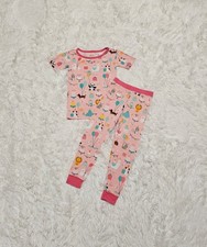 Little Sleepies PINK PARTY ANIMALS Two Piece Pajamas SIZE 3T NWOT NEW