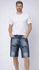 Rocawear Denim Shorts Mens Size 36 Y2K Hip Hop Skater Zip Pockets Stretch Casual