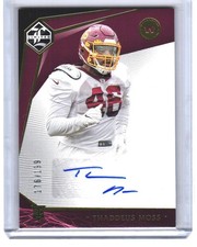 2020 Thaddeus Moss Limited Auto RC 176/199 #239 (H995) $6 MAX SHIP