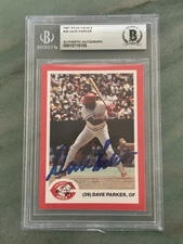 1987 Cincinnati Reds Kahn’s #39 Dave Parker Signed Auto Beckett 
