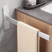 Handtuchhalter Selbstklebend 38Cm Edelstahl GebüRstet Silber Einarmig