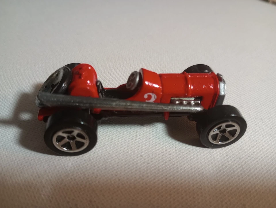 Hot Wheels 2001 primeras ediciones antiguo #3 rojo 1900 coche de carreras con ruedas cromadas de 5 velocidades Foto 2 de 4