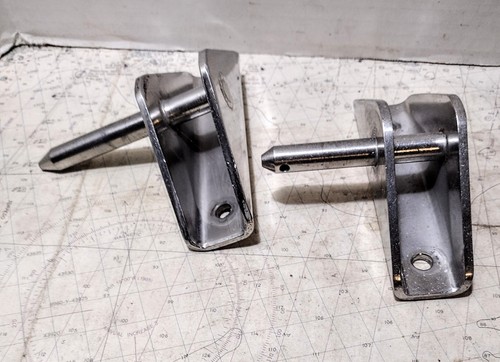 HD Stainless 1/2" Transom Mount Rudder Pintle Set