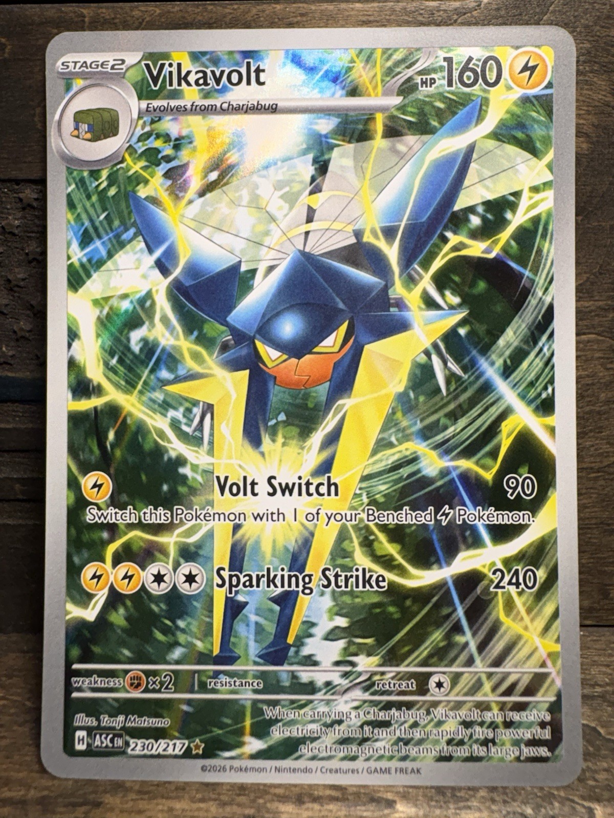 Vikavolt 230/217 Illustration Rare ME: Ascended Heroes Pokemon Card
