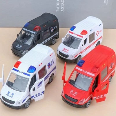 Trägheitsauto Spielzeugauto Modell Kinder Junge Geschenk Polizeiauto Feuerwehrauto Krankenwagen