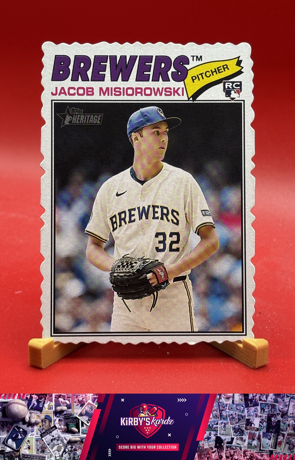 2026 Topps Heritage #144 Jacob Misiorowski Deckle Edge RC