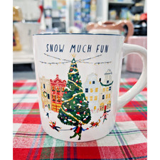 THRESHOLD Mug SNOW MUCH FUN Christmas Tree Ho...