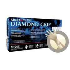 Microflex MF300M-CASE Diamond Grip Med Disposable Latex Gloves - 1,000pk CASE
