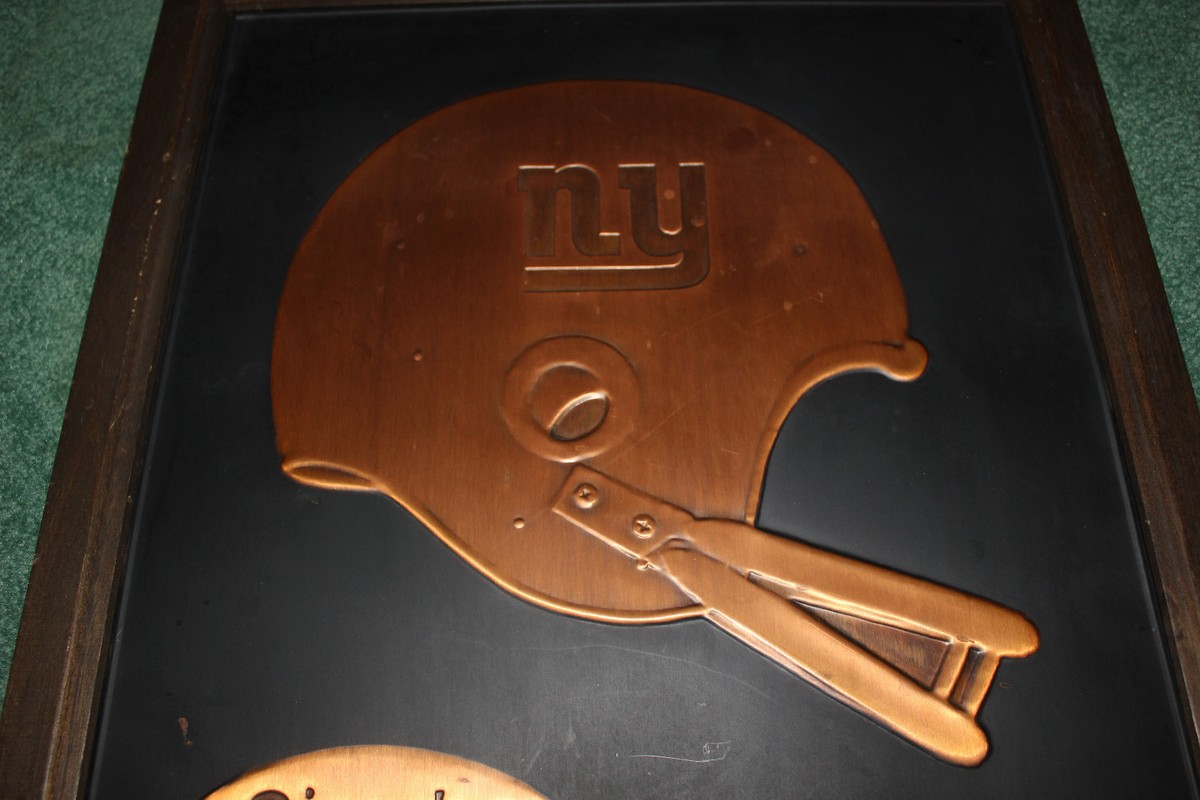RARE 1960'S NFL ACROMETAL NEW YORK GAINTS football copper wall