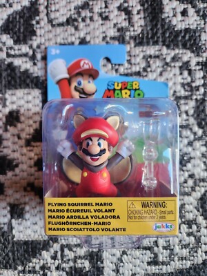 Jakks Pacific World of Nintendo Flying Squirrel Super Mario 2.5'' Figure NEW 2024
