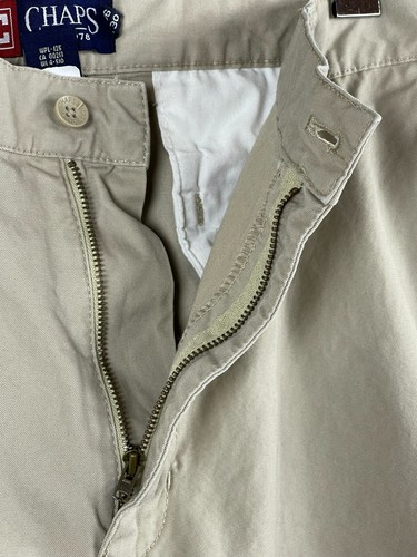 Chaps chino pants adult 36x30 khaki straight mid rise cotton pockets casual - Picture 9 of 12
