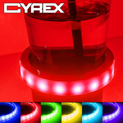 GLOW LED LIGHT TRIM RING FOR MARINE BOAT/RV STAINLESS STEEL CUP DRINK HOLDER