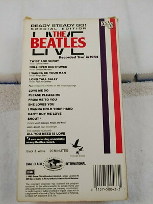 「THE BEATLES LIVE BEST」VHS The Beatles Live VHS Classic Rock SVS Video 45 Ready Steady