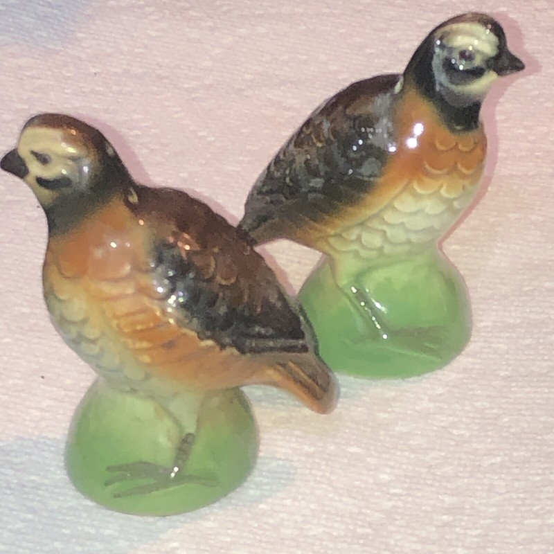 Vintage Bob White Quail S & P Set made In Germany
