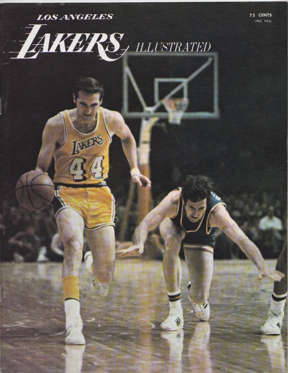 1969 Los Angeles Lakers Illustrated NBA Magazine Program San
