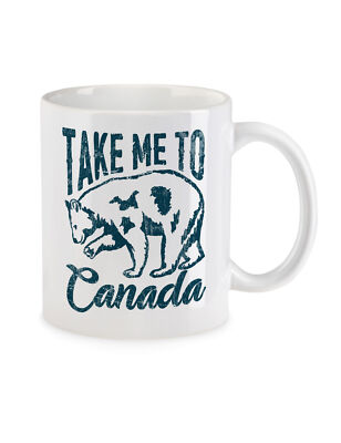 Take Me To Canada Kaffeetasse Flag Maple Leaf Kanada Bär Bären Campen Wandern