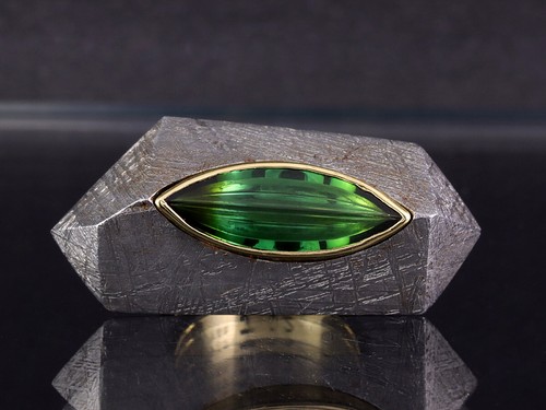 Extravaganter Turmalin Ring ca. 4,20ct 24,4g 750/- Gelbgold & Silber - Bild 3 von 8