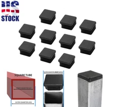10pcs Black Square Plastic Hole Plugs for Bar Stool or Chair Leg or Table leg US