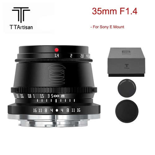 US TTArtisan 35mm F1.4 APS-C Manual Focus Large Aperture Lens for Sony E Mount