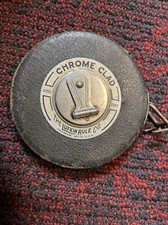 VINTAGE Lufkin Chrome Clad Leader 50 Ft. Tape Measure MADE IN USA