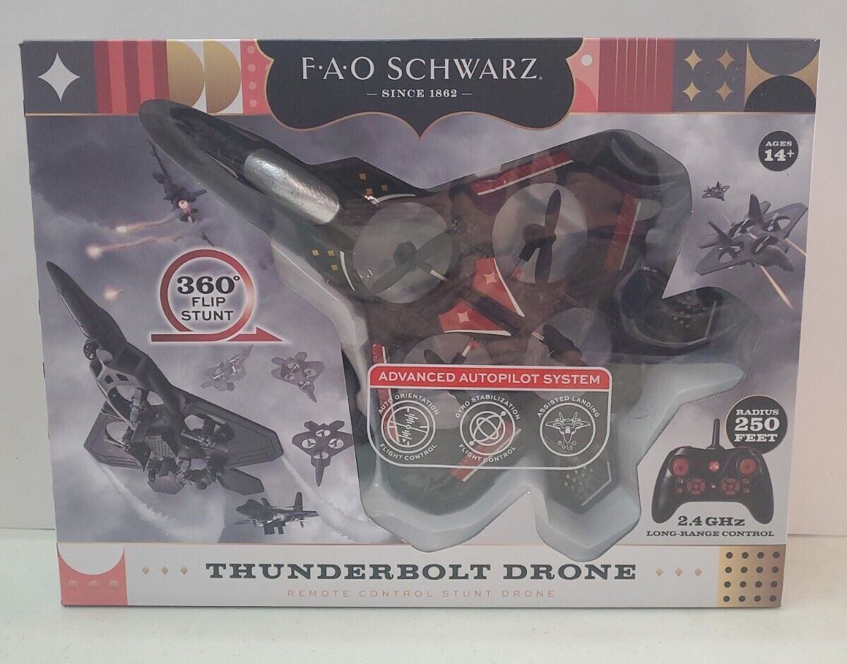 FAO Schwarz Thunderbolt Jet RC Stunt Drone