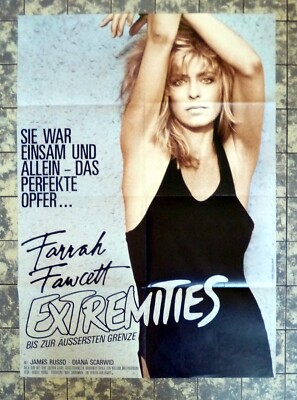 EXTREMITIES Farrah Fawcett A1-FILMPOSTER German 1-Sheet ´86 James Russo KULT