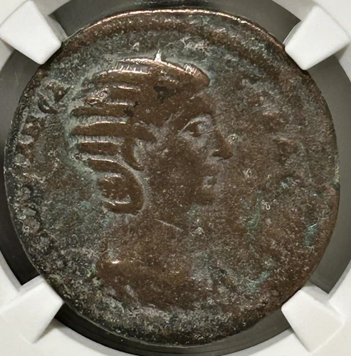 Julia Mamaea Syria Antioch AE31 Tyche Orontes NGC F