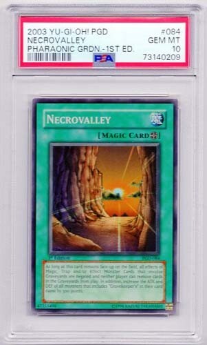 NECROVALLEY HOLO YUGIOH PGD-084 1ST EDITION PSA #73140210 GRADED GEM MT 10  2003