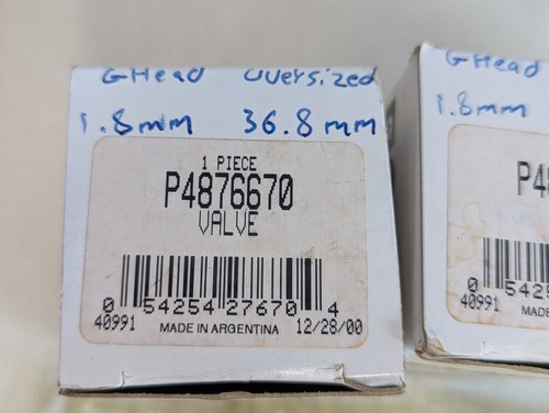 Dodge Chrysler Plymouth Turbo NOS Performance Valves P4876670 - Picture 2 of 2