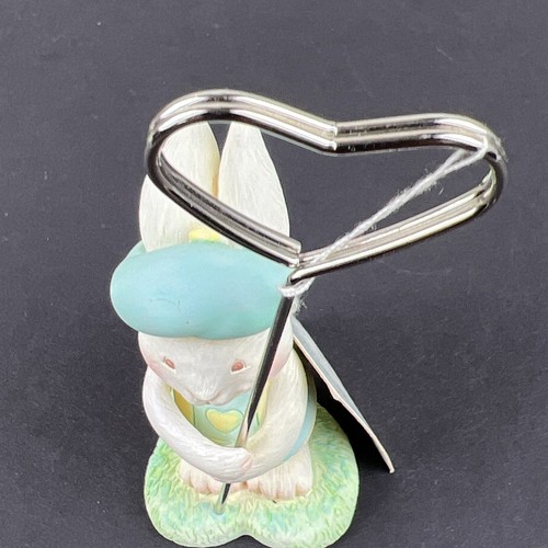Hallmark Keepsake, Name Place Card Note Holder Easter Bunny Rabbit, 4” NWT Set-4 - Picture 3 of 8