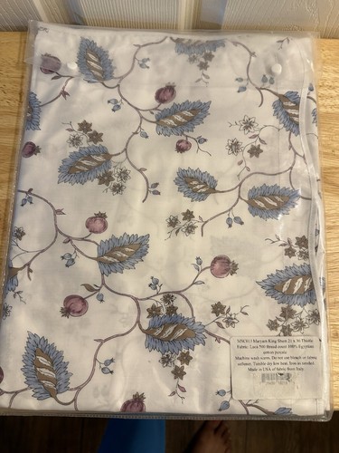New Matouk Schumacher Maryam Thistle 500TC King Pillow Sham - Picture 6 of 7