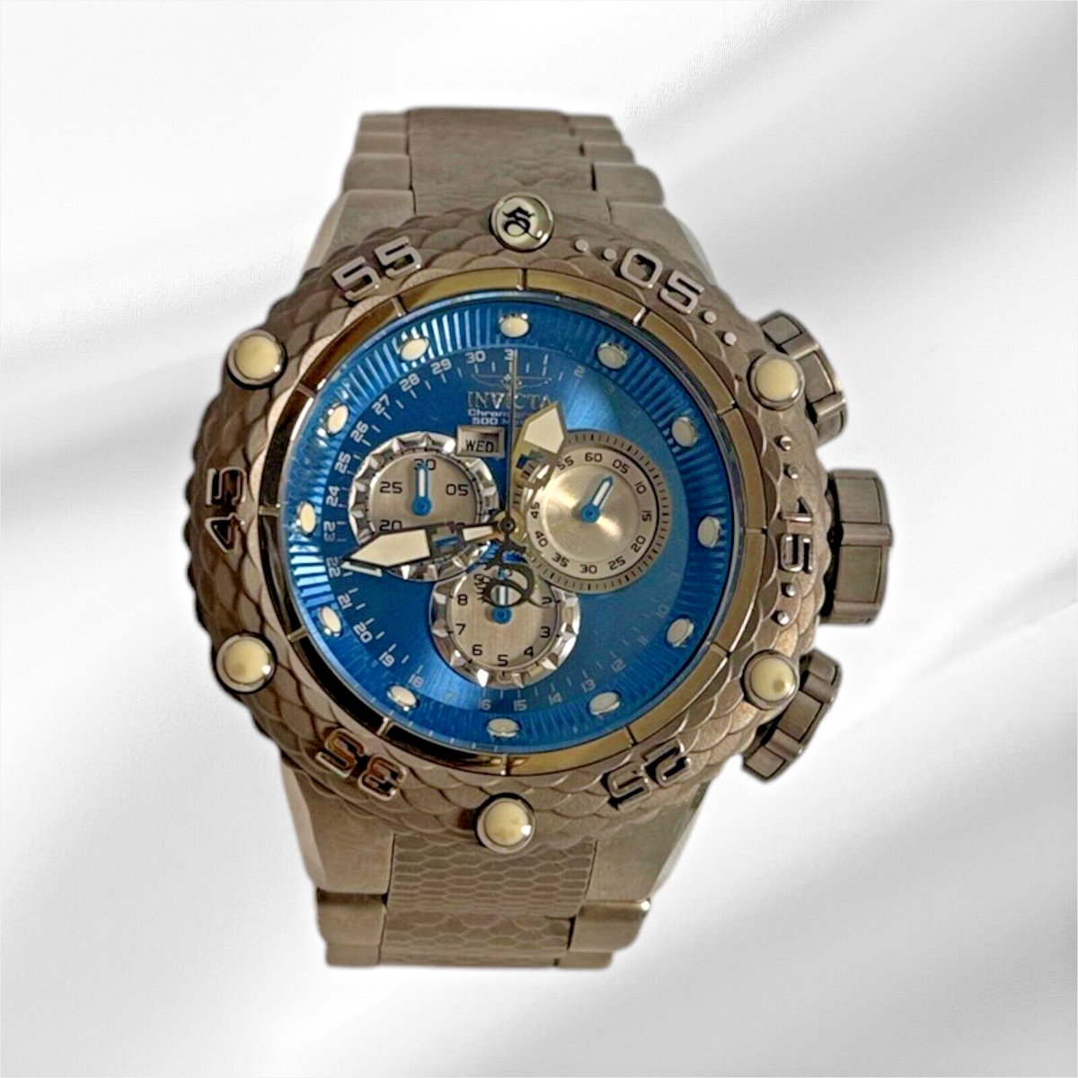 Invicta Subaqua Noma VI 6 52mm Swiss Chronograph Silver Steel Blue