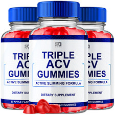 Triple ACV Gummies Supports Active Slimming Formula  Daily Wellness 3 Pack 