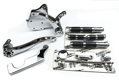 Accutronix Diamond Chrome Forward Controls for '97-'08 Harley FLH (FC205-SIC)
