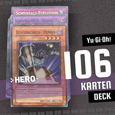 Yugioh! - Schicksals-HELD Deck - Spielbereit - Aster - ORIGINAL & Deutsch!   