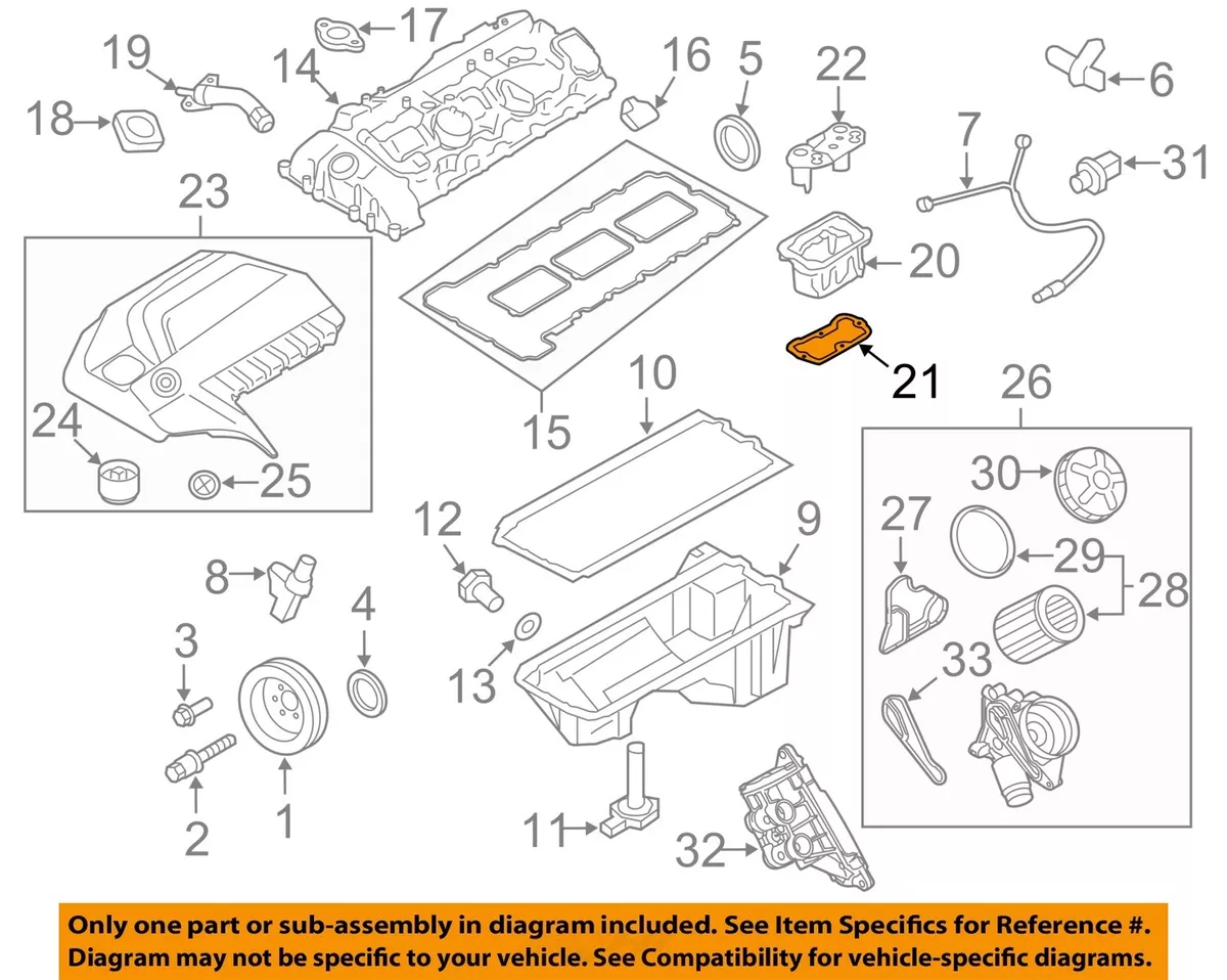 BMW OEM 10-20 135i Engine Engine Parts-Insert Gasket Right 
