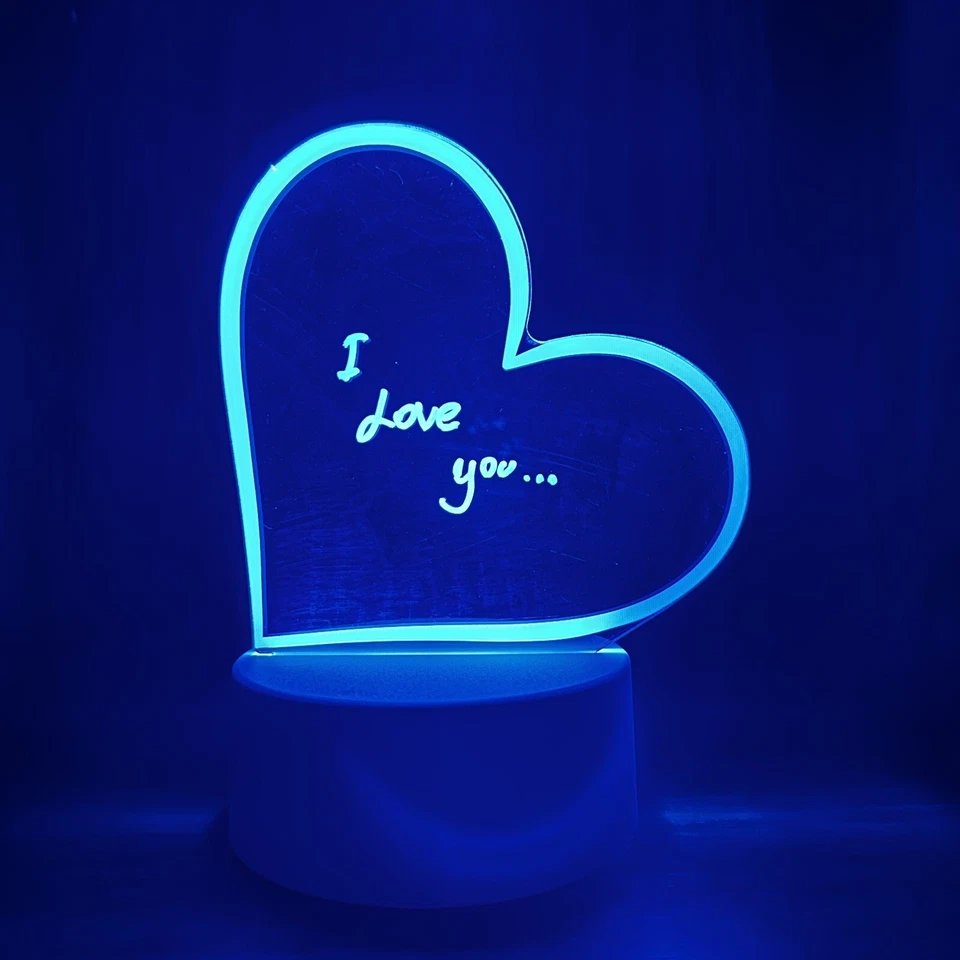 Note Board Led Night USB Message Board Light With Pen Gift Decor Lamps 7 Color - Image 3 of 4