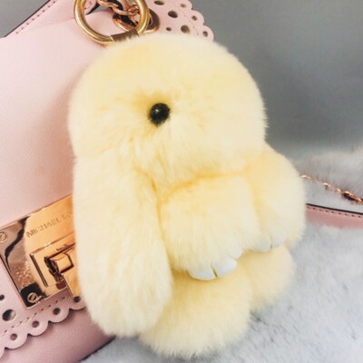Bunny Keychain Rabbit Fur KeyChain For Bag Gift for Kids 13-14CM