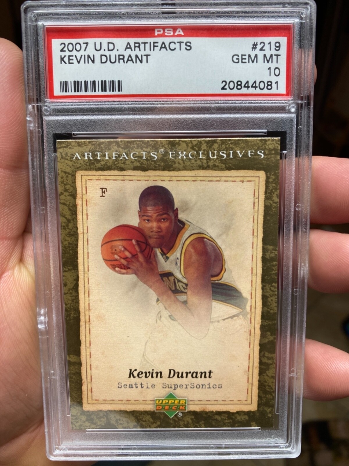PSA 10 TOUGH GRADE UPPER DECK ARTIFACTS KEVIN DURANT PSA 10 2007 ROOKIE